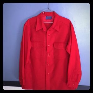 Vintage red wool Pendleton shirt, men’s L